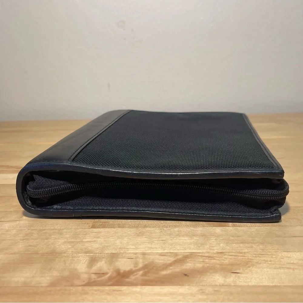 TUMI Alpha SLG Zip Around 3 Ring Binder Leather Trim Executive Portfolio